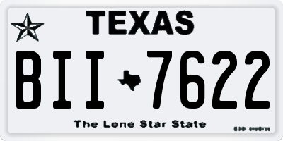 TX license plate BII7622