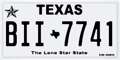 TX license plate BII7741