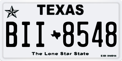 TX license plate BII8548