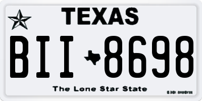 TX license plate BII8698