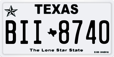 TX license plate BII8740