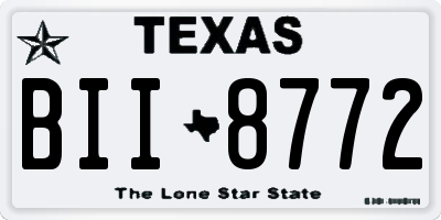 TX license plate BII8772