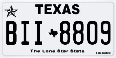 TX license plate BII8809