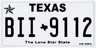 TX license plate BII9112