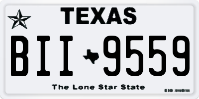 TX license plate BII9559