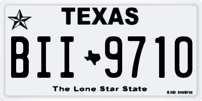 TX license plate BII9710