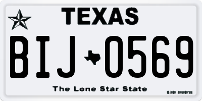 TX license plate BIJ0569