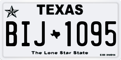 TX license plate BIJ1095