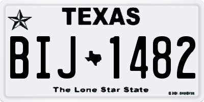 TX license plate BIJ1482