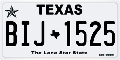 TX license plate BIJ1525