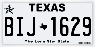 TX license plate BIJ1629