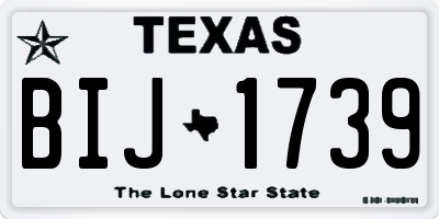 TX license plate BIJ1739