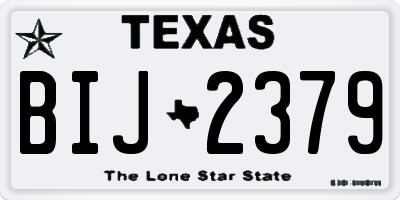 TX license plate BIJ2379
