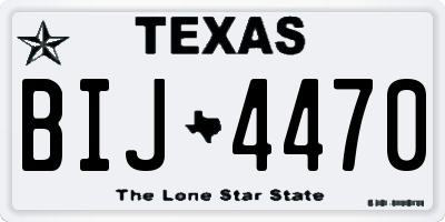 TX license plate BIJ4470