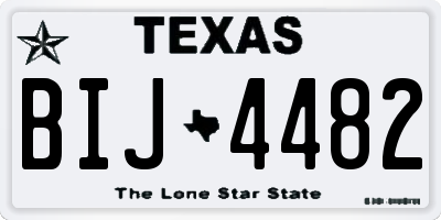 TX license plate BIJ4482