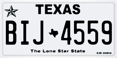 TX license plate BIJ4559