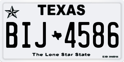 TX license plate BIJ4586