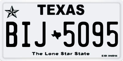 TX license plate BIJ5095