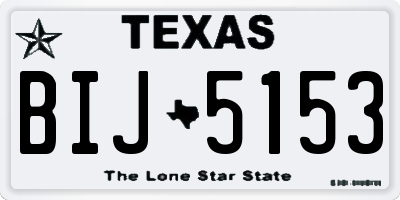 TX license plate BIJ5153