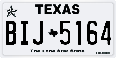 TX license plate BIJ5164