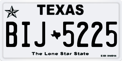 TX license plate BIJ5225