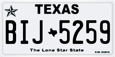 TX license plate BIJ5259