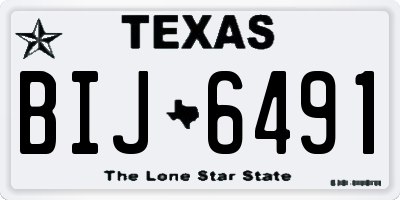 TX license plate BIJ6491