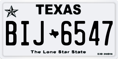 TX license plate BIJ6547