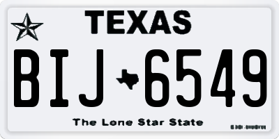 TX license plate BIJ6549
