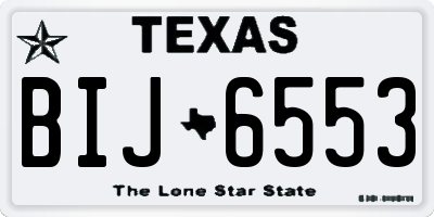 TX license plate BIJ6553