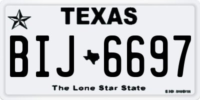 TX license plate BIJ6697