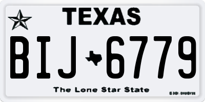 TX license plate BIJ6779
