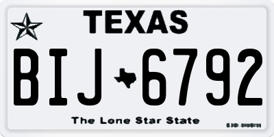 TX license plate BIJ6792