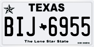 TX license plate BIJ6955
