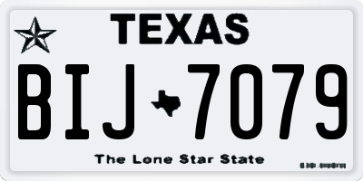 TX license plate BIJ7079