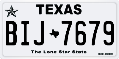 TX license plate BIJ7679