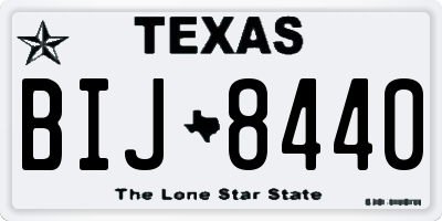 TX license plate BIJ8440