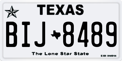 TX license plate BIJ8489