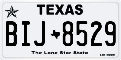 TX license plate BIJ8529
