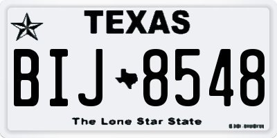 TX license plate BIJ8548