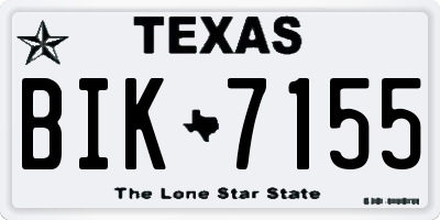 TX license plate BIK7155