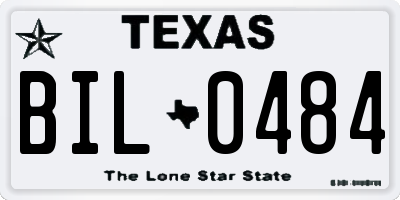 TX license plate BIL0484