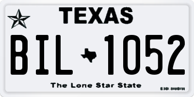TX license plate BIL1052