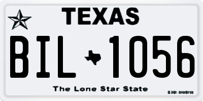TX license plate BIL1056
