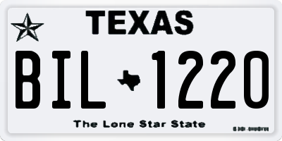 TX license plate BIL1220