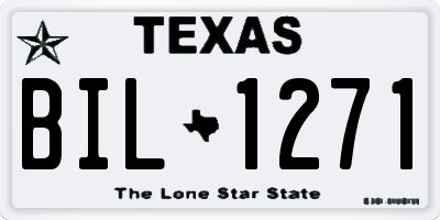 TX license plate BIL1271