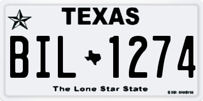 TX license plate BIL1274