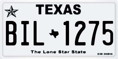 TX license plate BIL1275