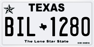 TX license plate BIL1280