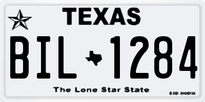 TX license plate BIL1284